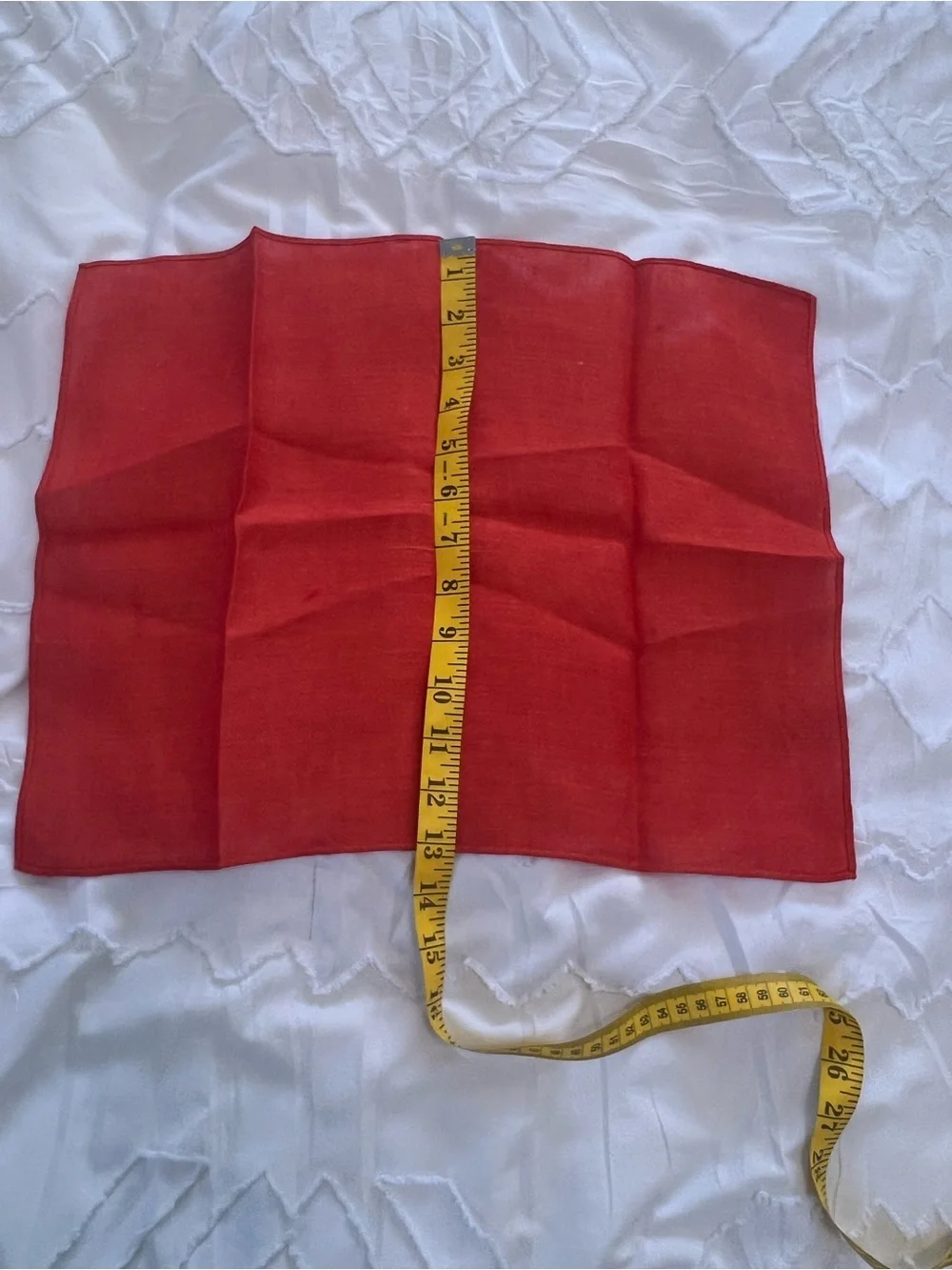 Bright Red Orange Linen Napkins - Set of 3 17x13 Rustic Farmhouse Table Decor